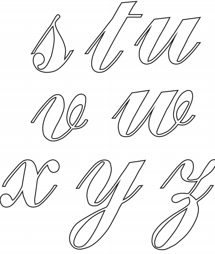 Moldes De Letras Cursivas Para Imprimir Alfabeto Cursivo Molde Sexiz Pix