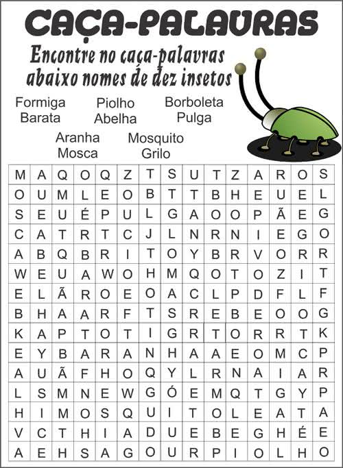 CAÇA PALAVRA  Jogo Alfabetização +6 