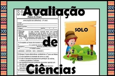 Ideias de Avaliações de Ciências para o 4° Ano (IMPRIMIR) capa cortar