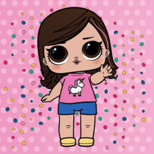 desenho boneca lol para festa de crianca menina