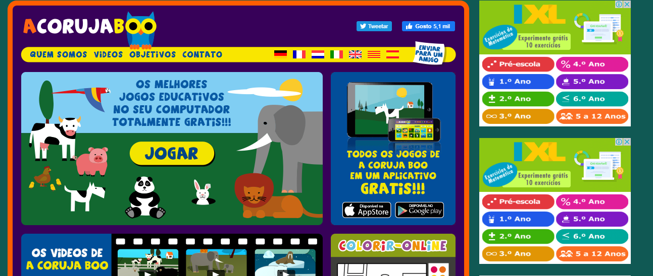 Jogos Online para Crianças e Criançinhas: Corujas