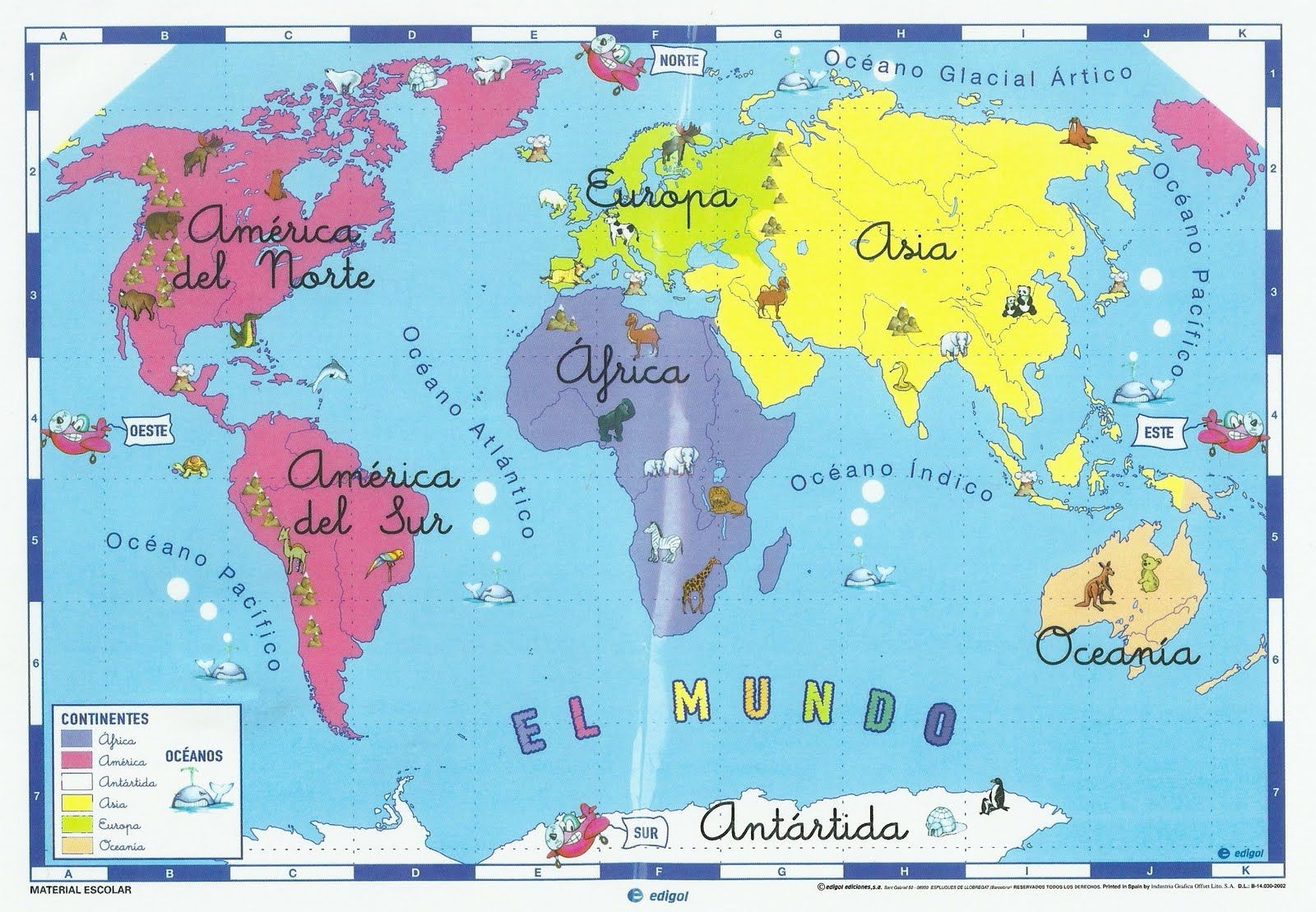 Mapa Mundi → Continentes Países E Estados Mapas De Geografia 8267
