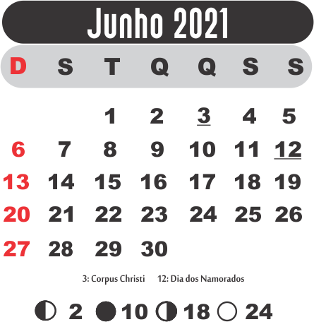 Calendário 2021 para Imprimir