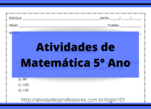 Atividades de Matematica 5° Ano e1593187210618