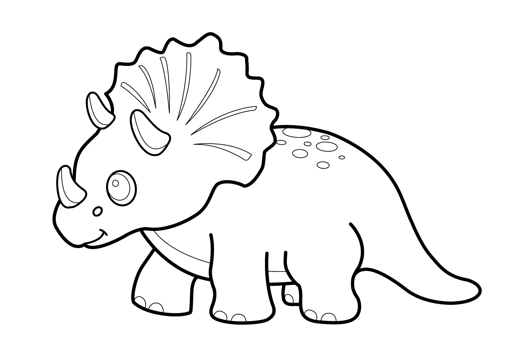 Imagem de Desenho de Dinossauro para colorir com molde para imprimir