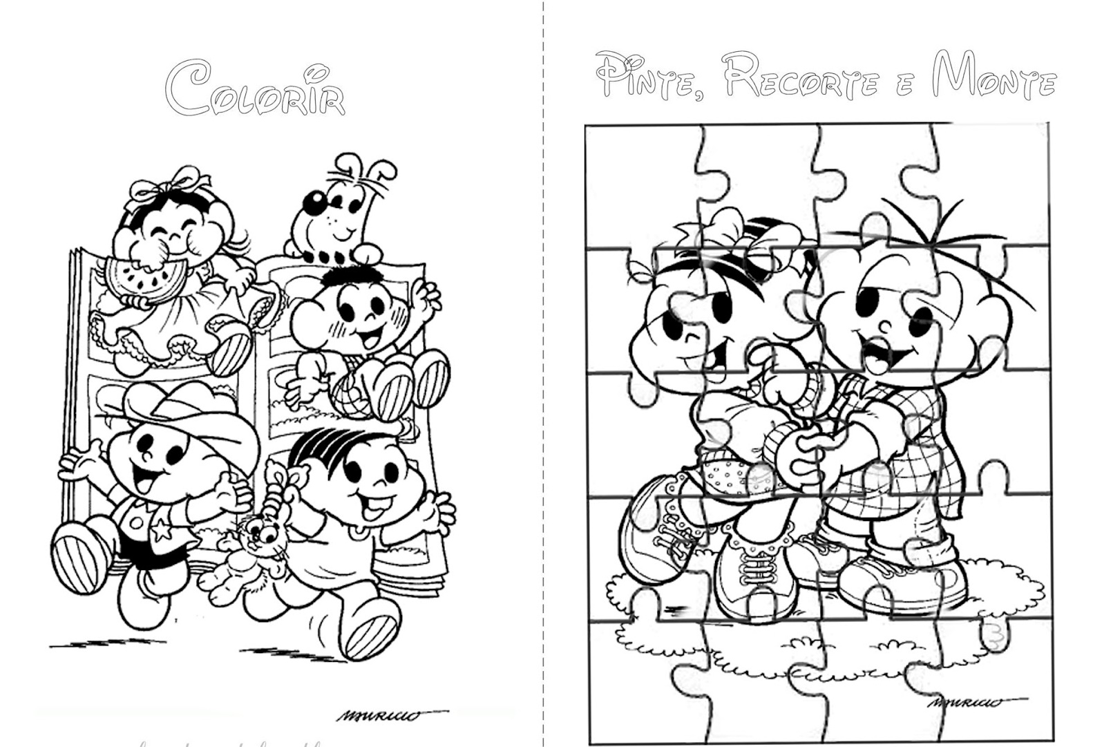 Turma Da Monica para Colorir, Jogos Da Monica de Pintar, PDF, Personalidades