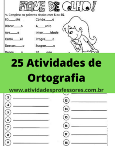 25 Atividades de Ortografia e1606488729107