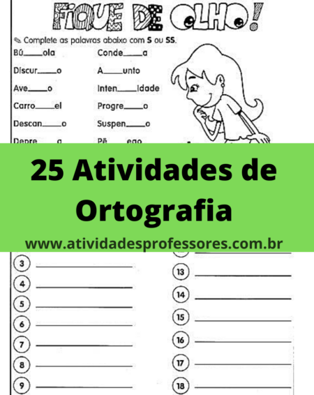 25 Atividades de Ortografia e1606488729107