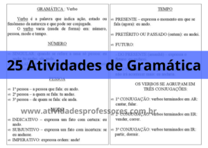 25 Atividades de Gramatica e1606839667968