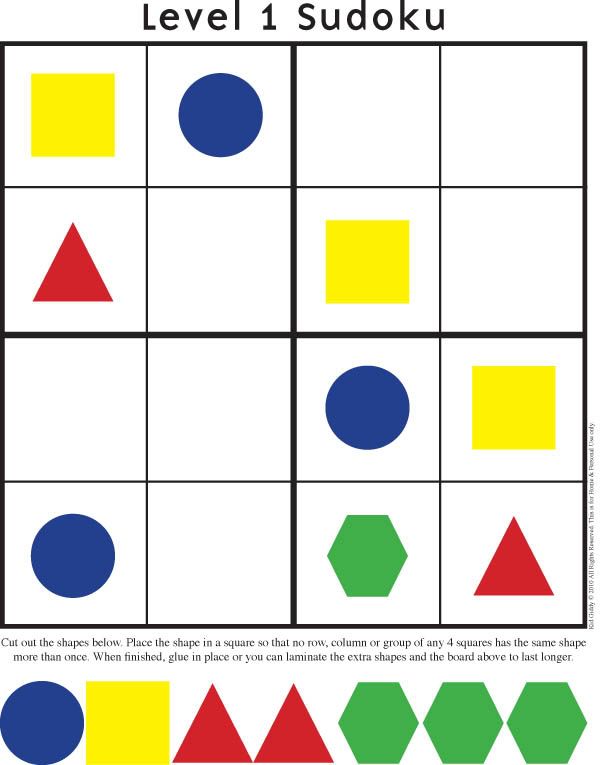 Atividades Educativas Sudoku para Imprimir (Grátis em PDF)