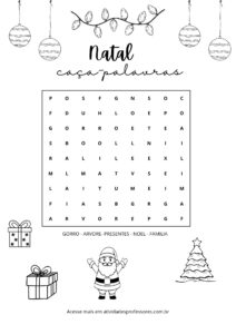caca palavras natal