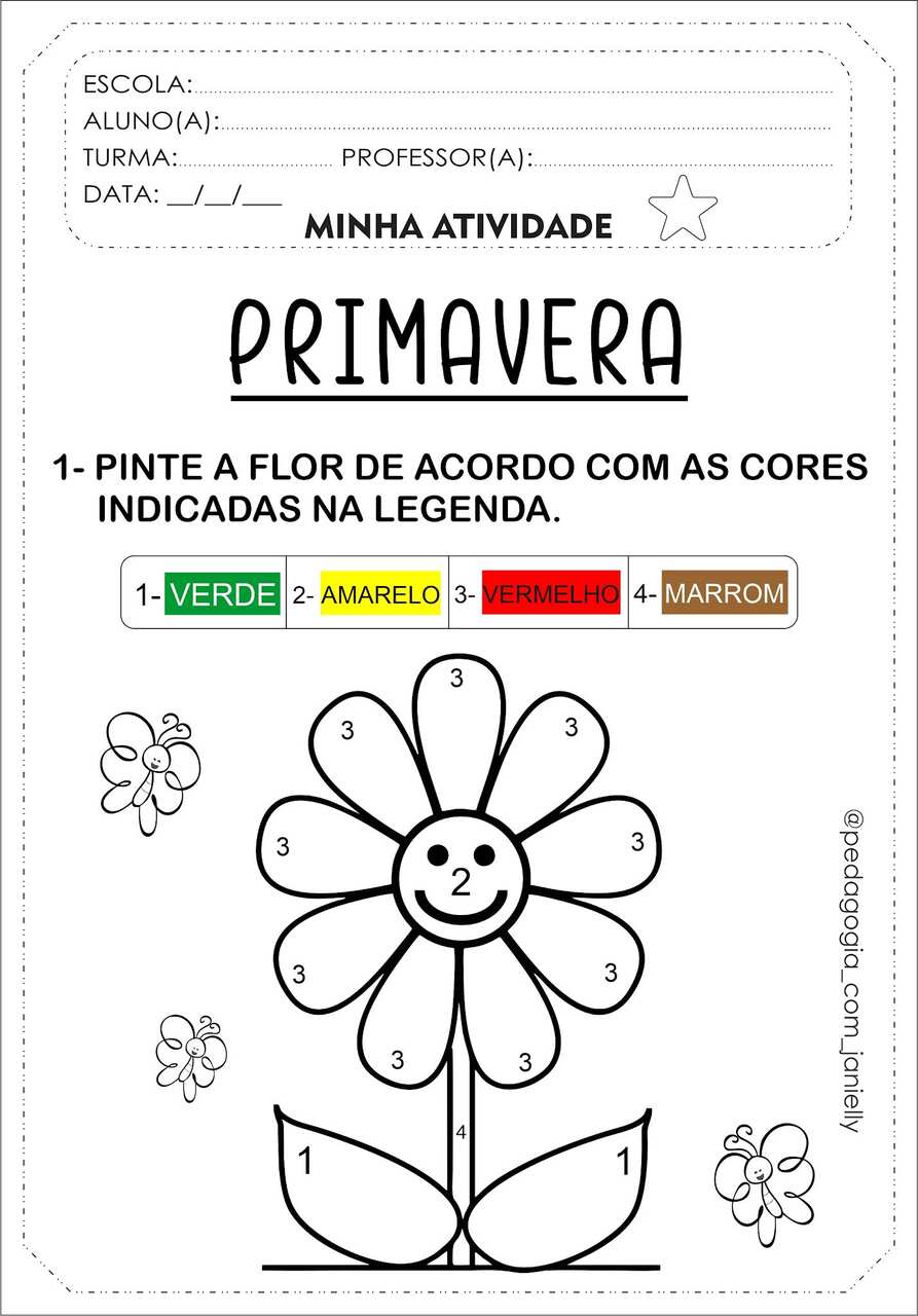 Primavera na Educação Infantil: 11 Ideias de Atividades para imprimir