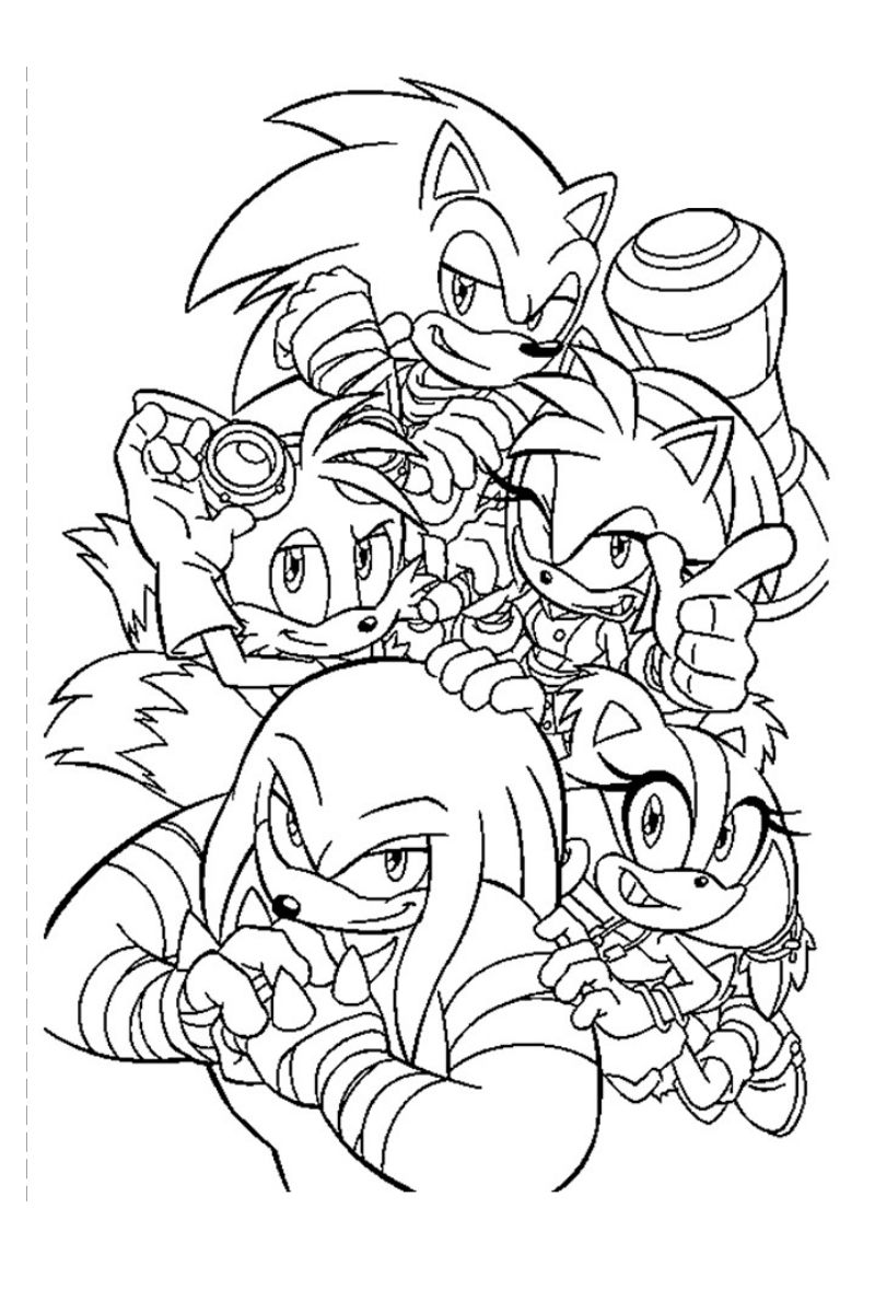 Desenhos Sonic Para Imprimir e Colorir