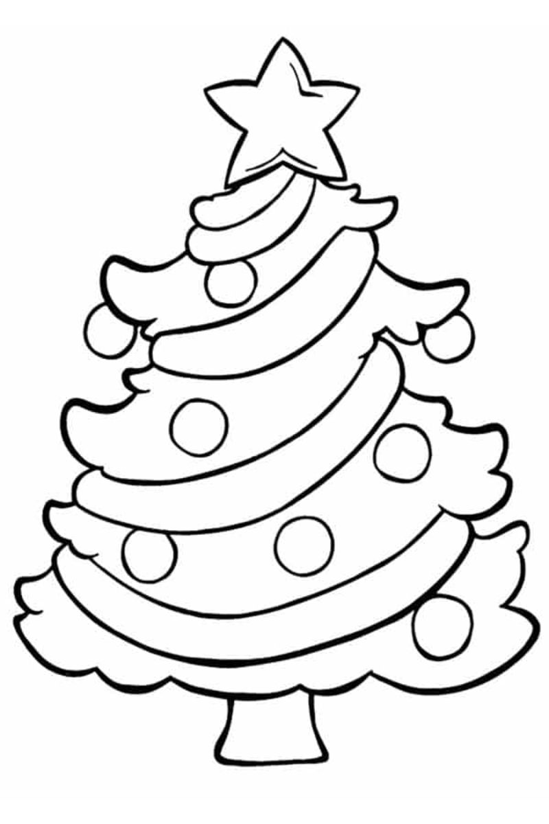 Imagem de uma árvore de natal decorada