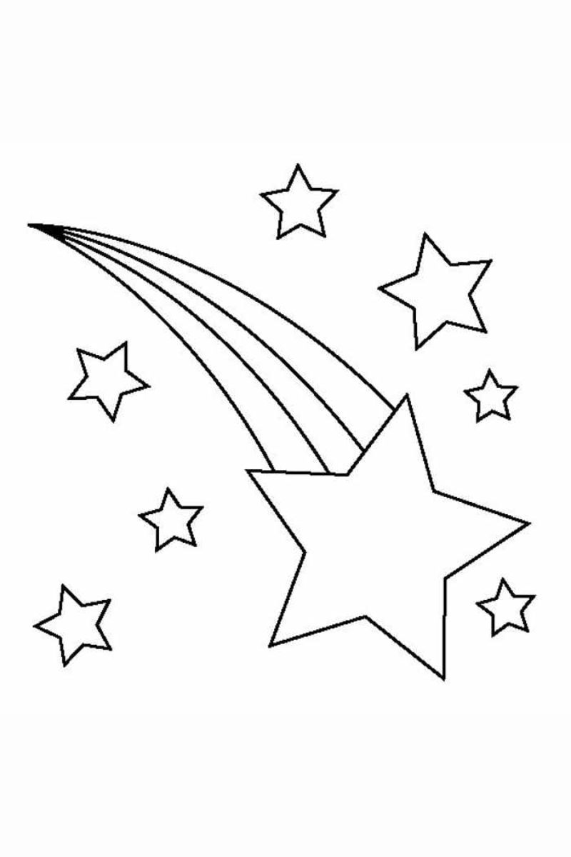Desenhos para Desenhar na Parede: estrelas cadentes