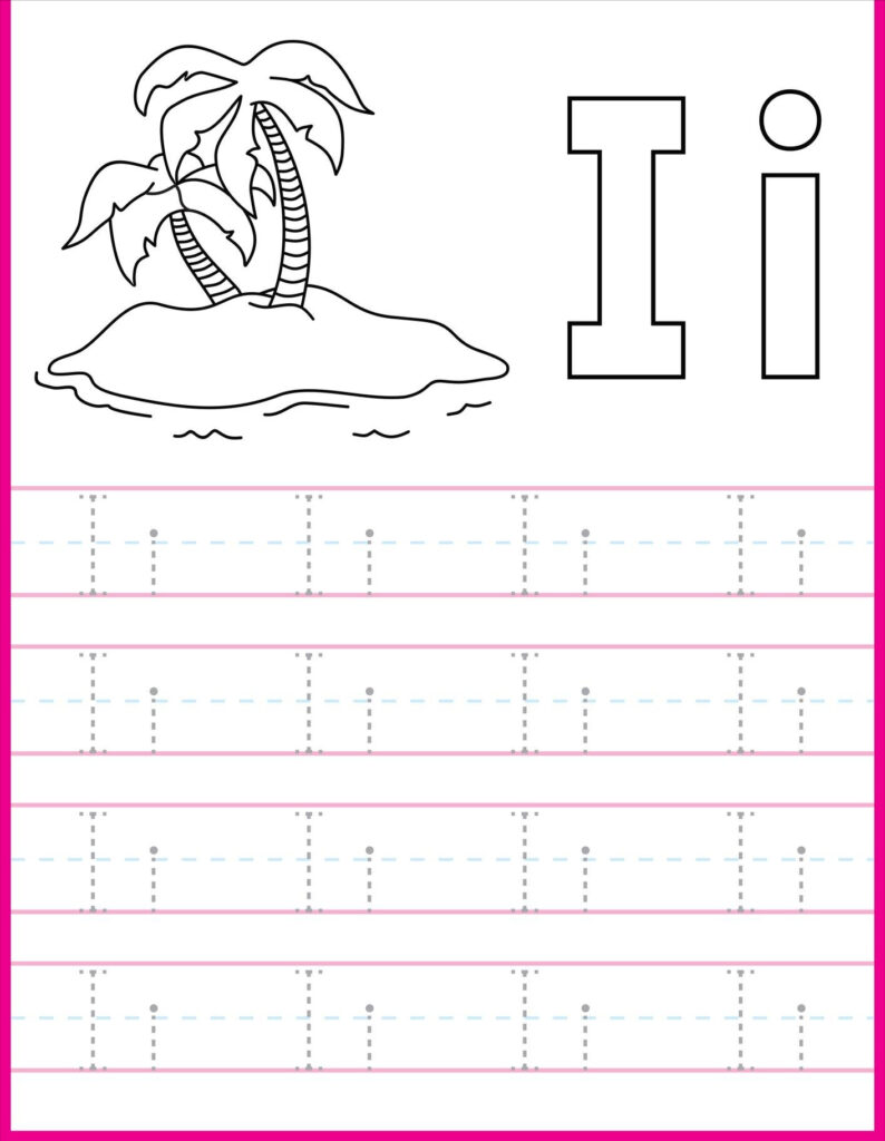 Atividade com a Letra I: exercícios para imprimir na educação infantil 4 atividade letra i ilha